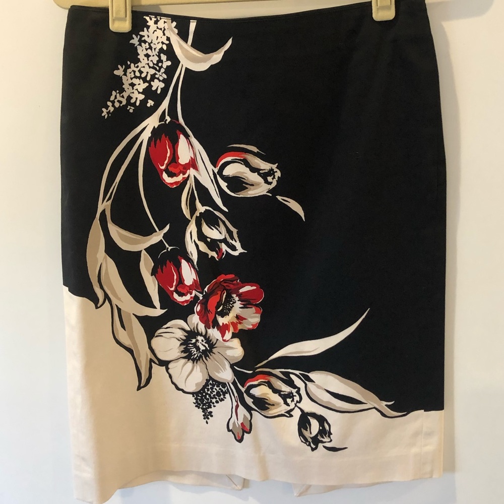 WHBM Rose Pencil Skirt